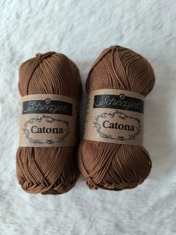 2 pelotes catona marron