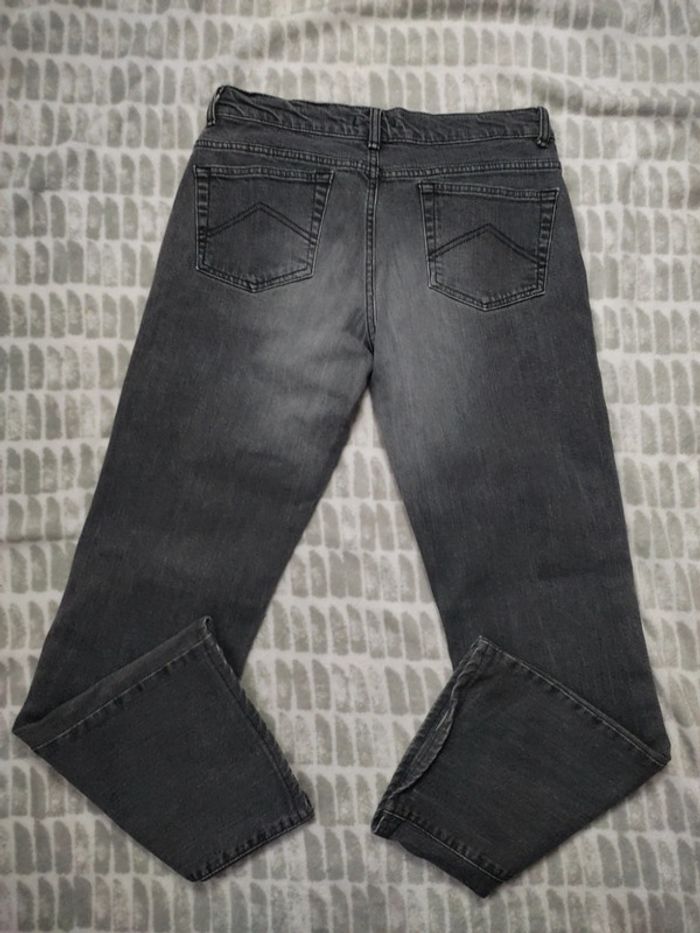 Jeans jambes évasées gris délavé stretch Georges Rech taille 42 - photo numéro 4