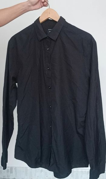 Chemise homme manches longues noire 40
