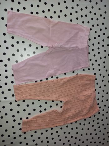 2 leggings fille 12 mois