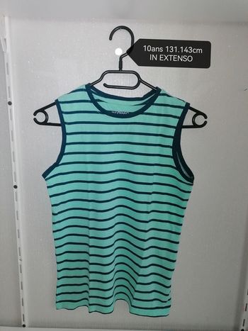 Tee-shirt Turquoise et marine 10ans 131.143cm