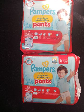 Couche Pampers premium protection taille 6 culotte s