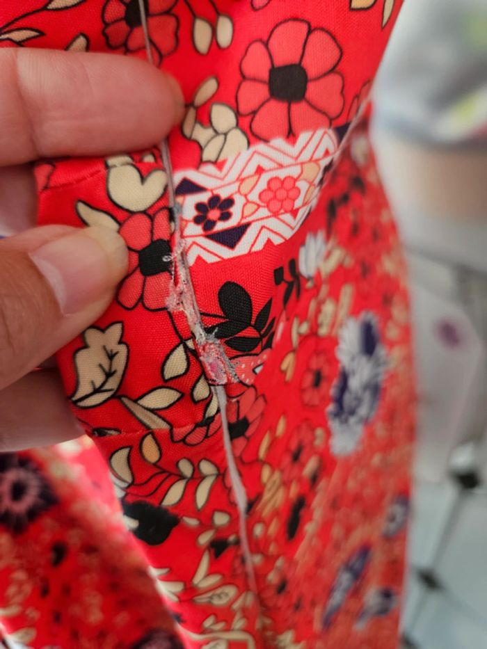 Robe longue rouge à motifs xxxl - photo numéro 4