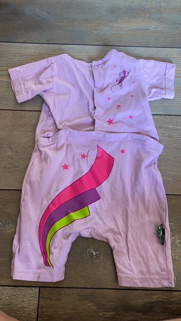 Ensemble licorne violet coton 6-12 mois - photo numéro 3