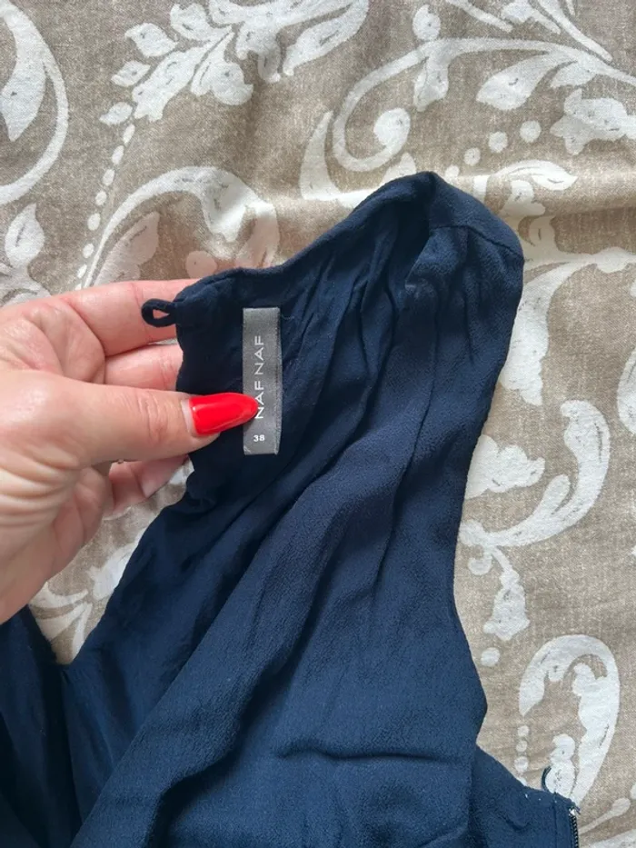 Robe longue nafnaf bleu marine taille m - photo numéro 5
