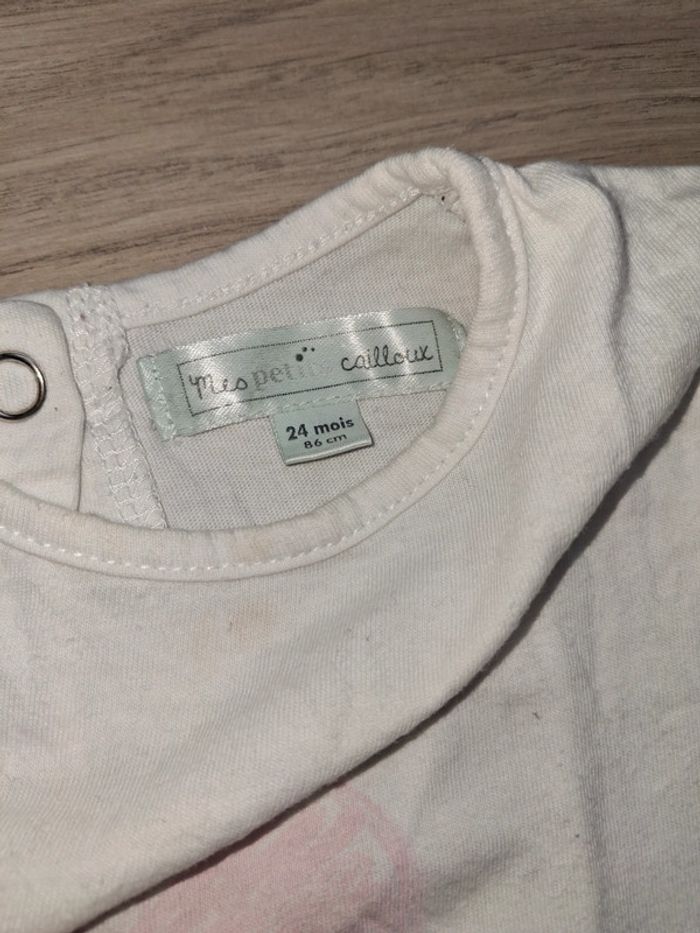Tee shirt manche courte fille 24 mois - photo numéro 2