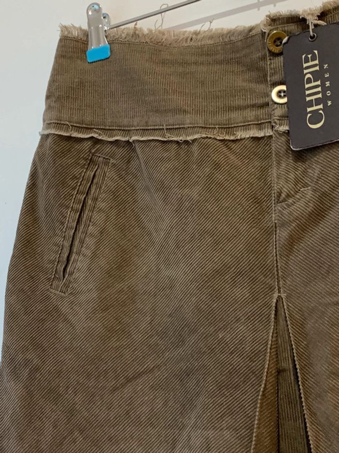 Jupe velours kaki/marron de « Chipie » taille 42 Neuve avec étiquette - photo numéro 5