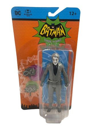 Figurine Dc Comics Retro Batman Classic Tv Series Joker black and White 15 cm McFarlane Toys neuf