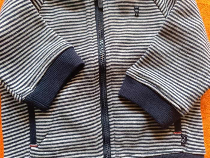 Veste sweat zippée rayé Obaïbi 6 mois - photo numéro 2
