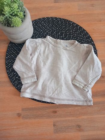 T-shirt manches longues beige Sucre d'Orge – 12 mois