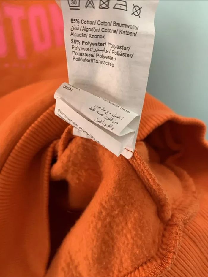 Haut Pull Sweat À Capuche Orange Pimkie TS - photo numéro 4