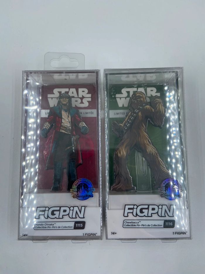 Lot de 2 FiGPiN Star Wars - Chewbacca & Hondo Ohnaka Disney Parks
