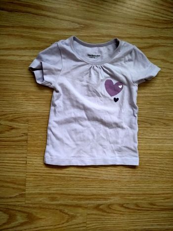 T-shirt violet cœur. Vertbaudet .
 taille 18 mois
