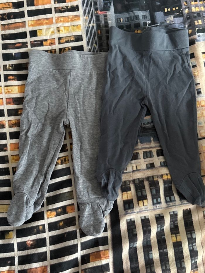 Pantalons à pieds en coton