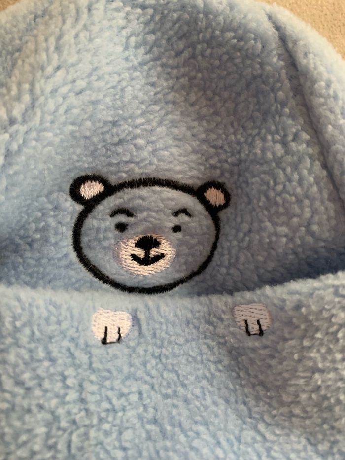 Adorable bonnet bleu chaud taille 1 - photo numéro 2