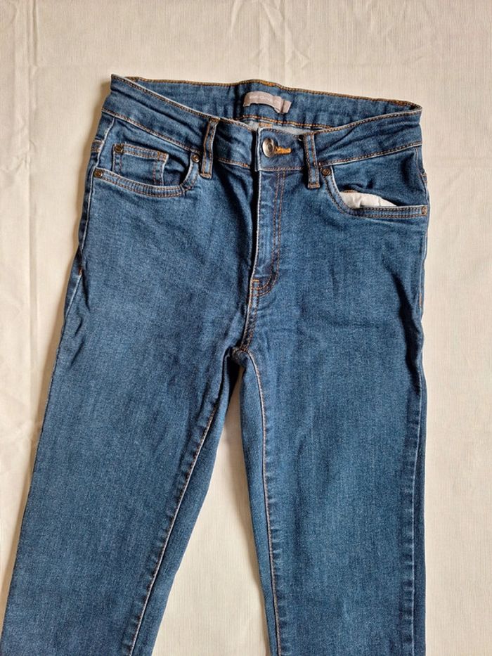 Pantalon jean bleu marine Bronzini femme 34 XS - photo numéro 3