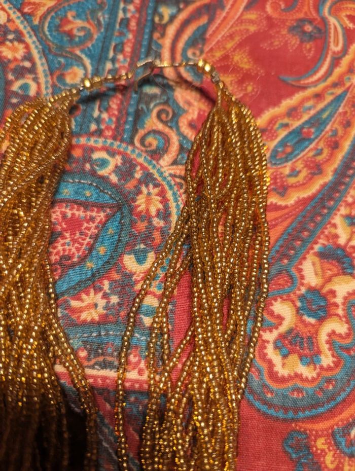 Collier de perles dorées - photo numéro 5