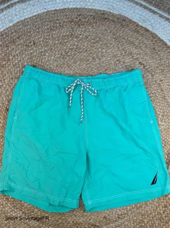 Short de Bain Nautica Turquoise Homme Taille XL | Très Bon État | Swimwear Été – SM949