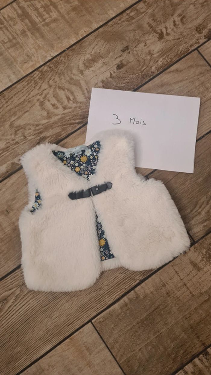 Gilet sans manches bébé fille