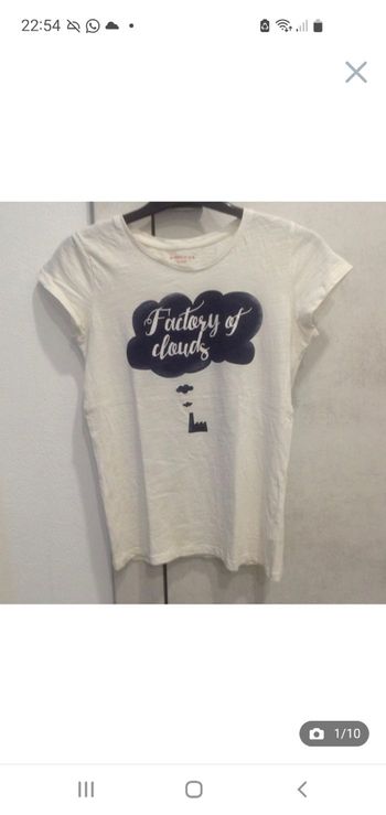Tee-shirt manches courtes écru imprimé 14 ans Monoprix Kids