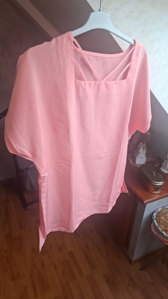 Tunique manche courte rose