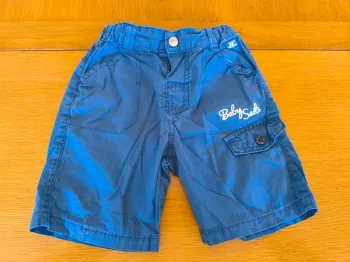 310757 short bleu garçon 24 mois u tout petits