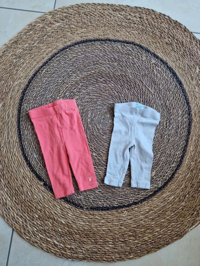 Lot de 2 leggings Obaïbi taille 1 mois