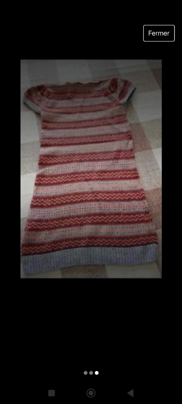 Robe pull 6/8 ans manches courtes H&M 4€