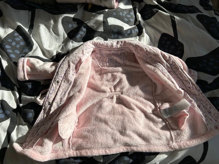 Peignoir / veste de nuit rose lapin sergent major 24 mois / 3 ans - photo numéro 3