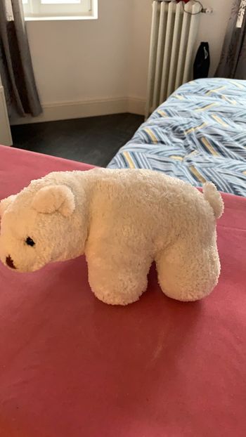 Ours blanc en peluche