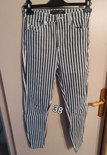 Pantalon rayé noir et blanc stradivarius