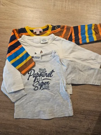 Lot de 3 tee shirt manche longues taille 3 mois 🌸