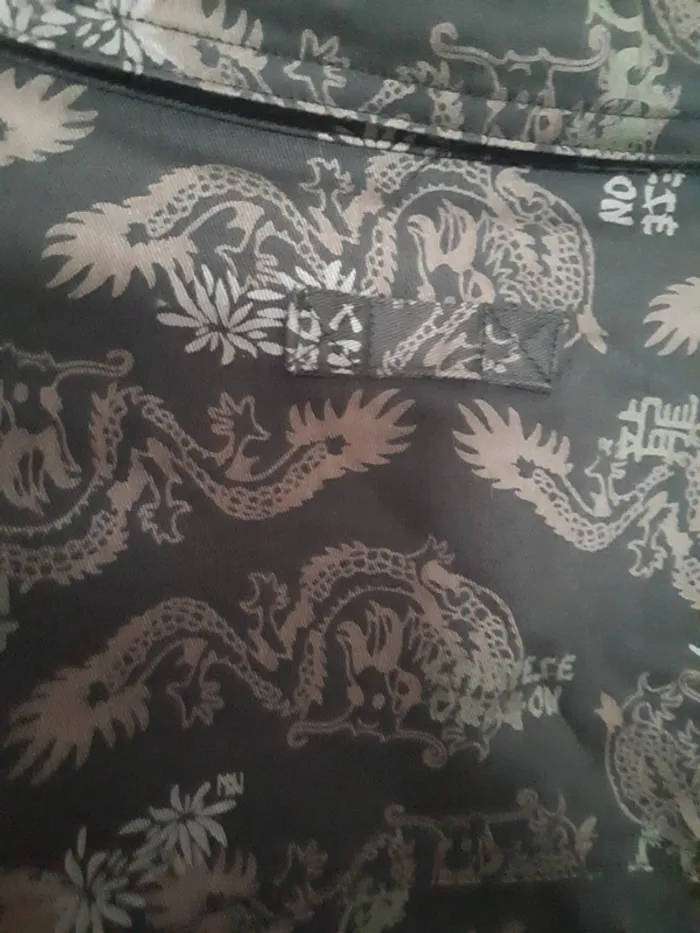 Veste toile kaki imprimé dragon 4 - photo numéro 5