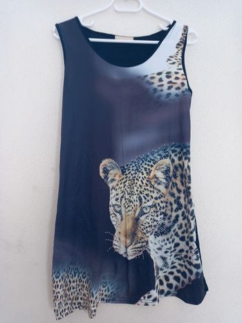 Robe panthère sans manches Taille : S/M