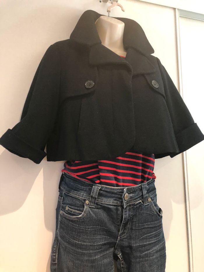 Camaïeu petite veste matière Caban taille 38 - photo numéro 9
