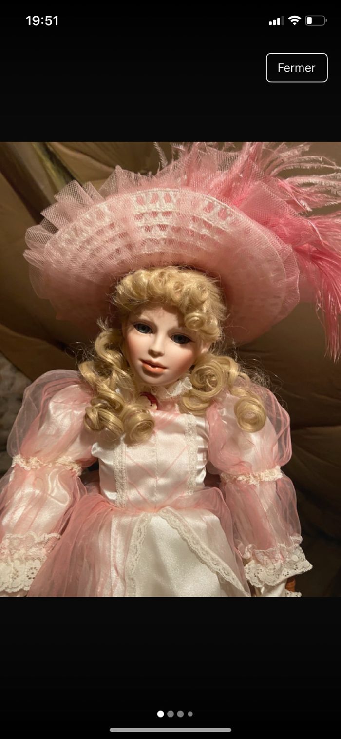 Poupée de collection en porcelaine Claudia de Alberon - photo numéro 2