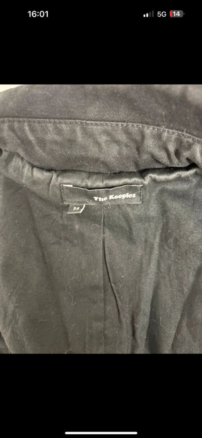 Trench noir The Kooples neuf avec ceinture – taille M - photo numéro 7