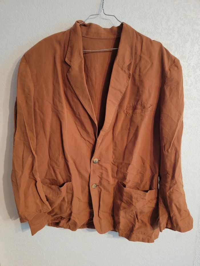 Veste blazer en lin aventure cargo effet vintage old money