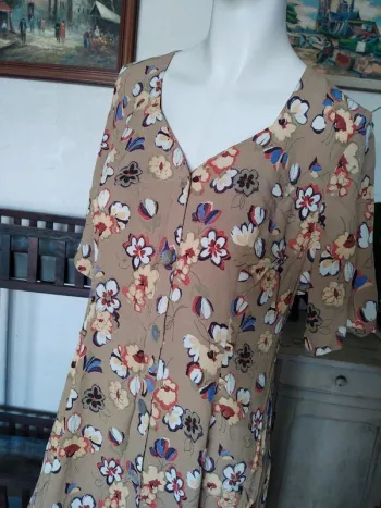 Robe longue printemps été fleurs flower vintage rétro cottage country core