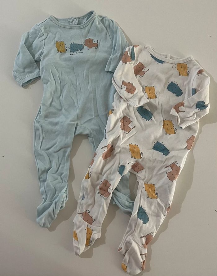 Lot pyjama jersey Lion - 3 mois - Tex baby
