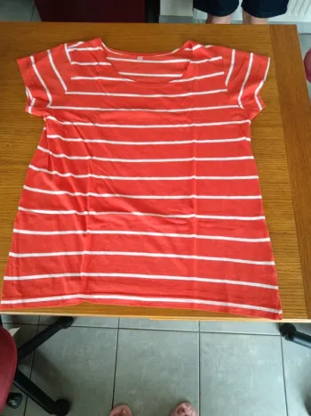 Maillot orange et blanc