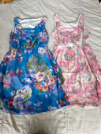 Lot 2 petites robes d'été fleuries