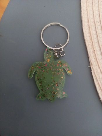 Porte clé tortue résine epoxy