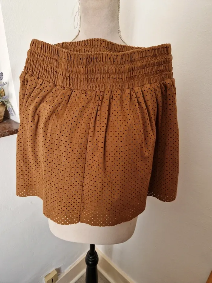 Jupe en daim camel morgan de toi taille 38 - photo numéro 6
