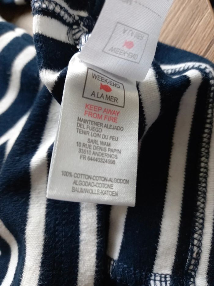 Pull Week end à la Mer, rayé marine, blanc et rose, Taille 3 ans - photo numéro 11
