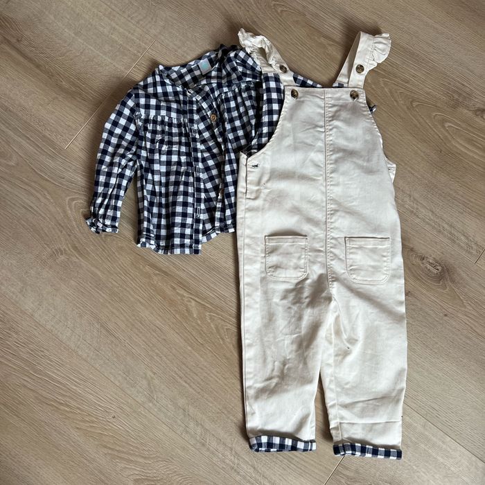 Ensemble blouse + salopette