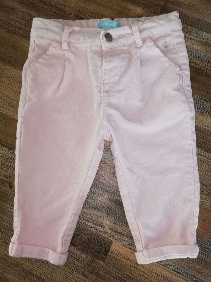 Ensemble fille 12 mois Obaibi pantalon haut et veste en excellent état - photo numéro 4