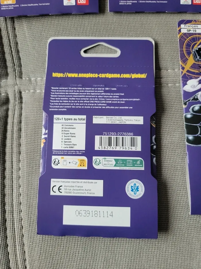 Lot de 5 boosters One Piece OP 10 Sang Royal - photo numéro 3
