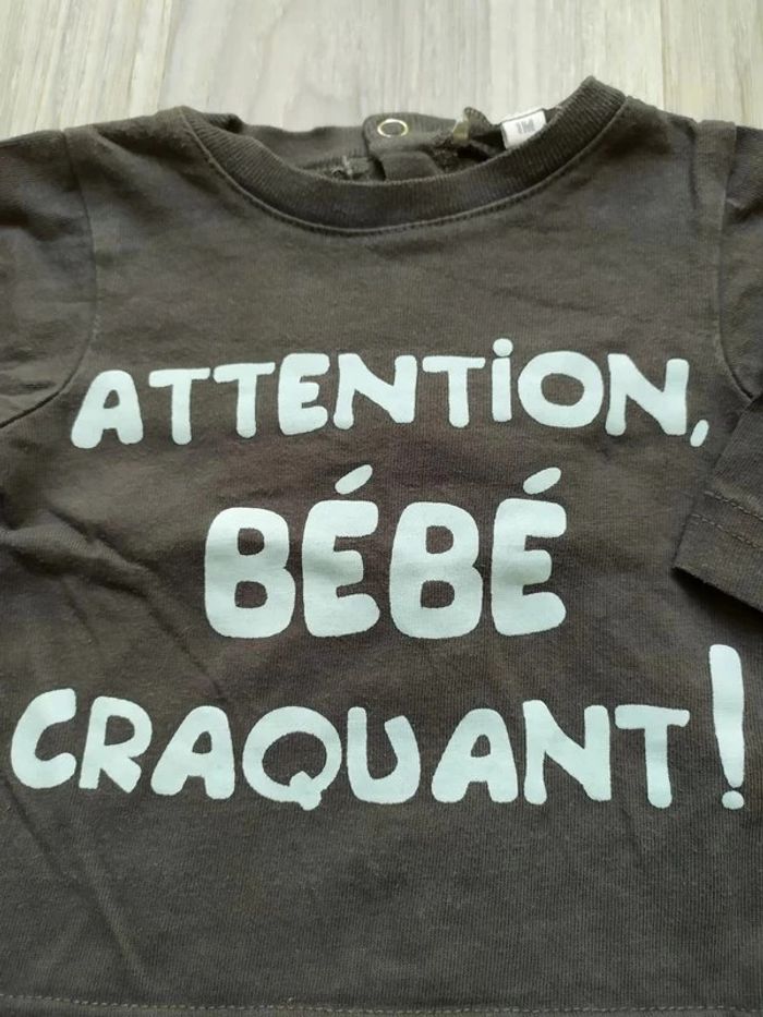 t-shirt ML 1 mois - photo numéro 2