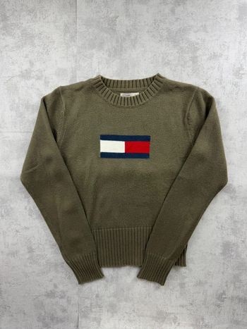Pull Tommy hilfiger - taille S - femme - vert